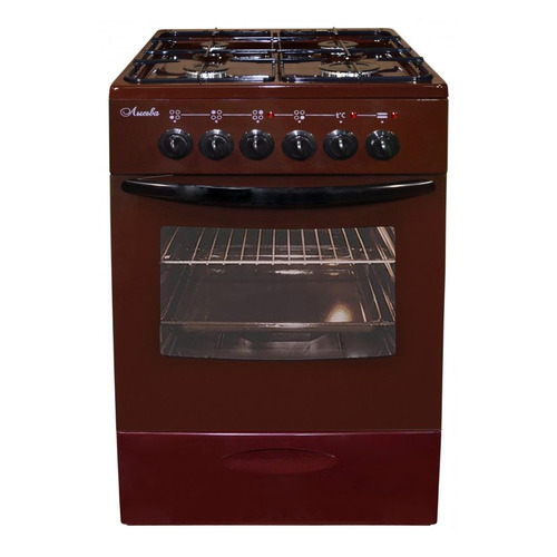 фото Газовая плита лысьва эг 401 мс-2у, электрическая духовка, без крышки, коричневый