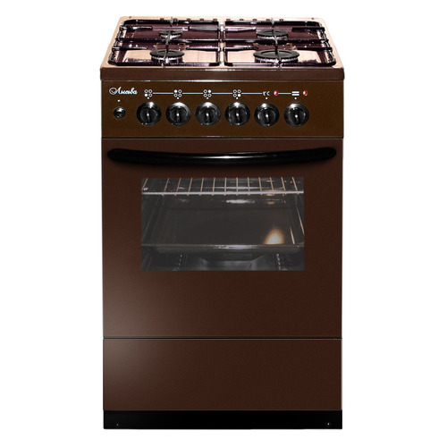 

Газовая плита ЛЫСЬВА ЭГ 401 М2С-2у, электрическая духовка, стеклянная крышка, коричневый