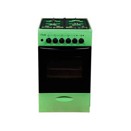 фото Газовая плита лысьва эг 404 мс-2у, электрическая духовка, без крышки, зеленый
