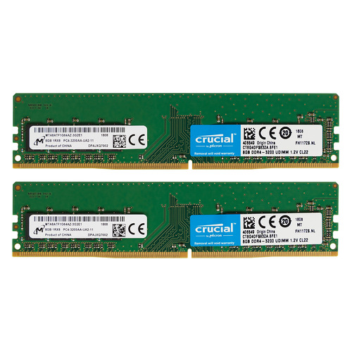 фото Модуль памяти crucial ct2k8g4dfs832a ddr4 - 2x 8гб 3200, dimm, ret