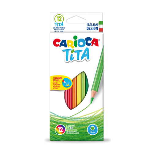 

Карандаши Carioca Tita 42793, шестигранный, 3мм, 12 цв., коробка картонная 12 шт./кор., Tita