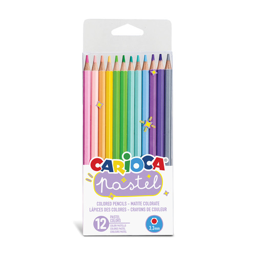 

Карандаши Carioca Pastel 43034, 12 цв., коробка европодвес 12 шт./кор., Pastel