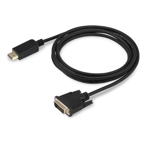 фото Кабель аудио-видео buro 1.1v, displayport (m) - dvi-d (dual link) (m) , 2м, gold черный [bhp dpp_dvi-2]