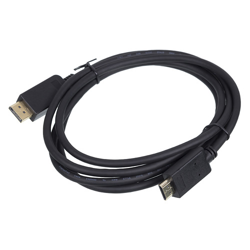 фото Кабель 1.2v, displayport (m) - hdmi (m), gold , 2м, черный noname