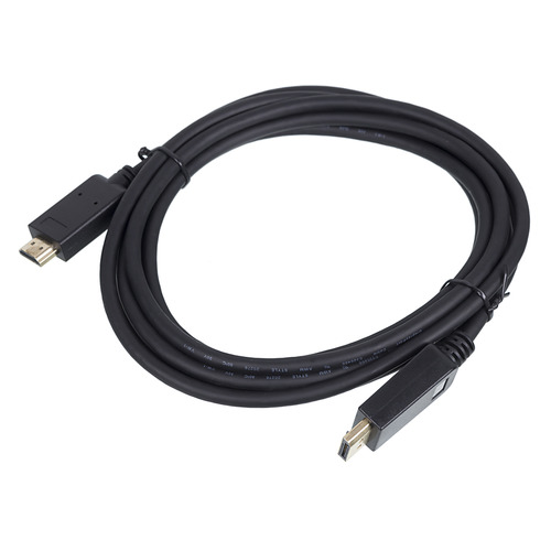 фото Кабель 1.2v, displayport (m) - hdmi (m), gold , 3м, черный noname