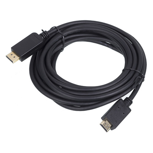 фото Кабель 1.12v, displayport (m) - hdmi (m), gold , 5м, черный noname