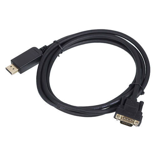 фото Кабель 1.1v, displayport (m) - vga (m), gold , 2м, черный Noname