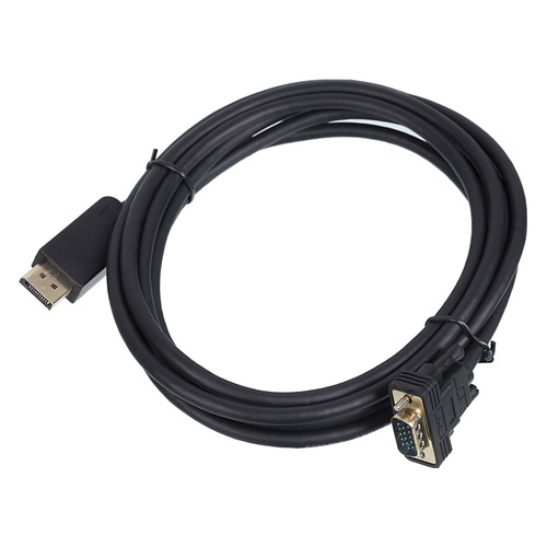 

Кабель 1.1v, DisplayPort (m) - VGA (m), GOLD , 3м, черный, 1.1v