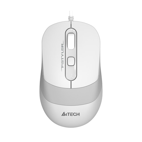 фото Мышь a4 fstyler fm10, оптическая, проводная, usb, белый и серый [fm10 white]