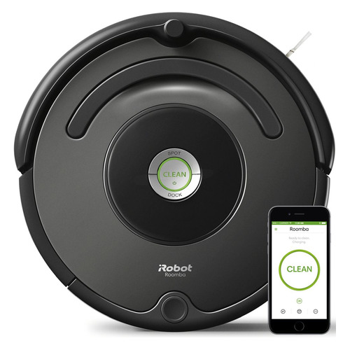 Робот-пылесос IROBOT Roomba 676, серый/черный