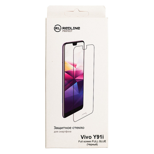 

Защитное стекло для экрана REDLINE для Vivo Y91i, 1 шт, черный [ут000018030]