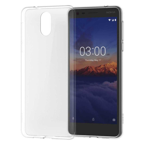 фото Чехол (клип-кейс) nokia clear case cc-108, для nokia 3.1, прозрачный [1a21t5w00va]