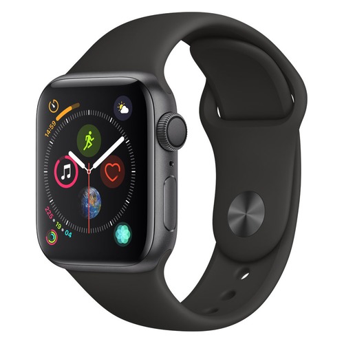 

Смарт-часы APPLE Watch Series 4 40мм, темно-серый / черный [mu662/a]