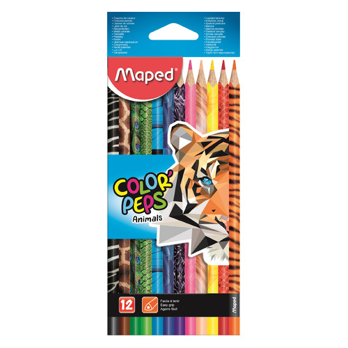 

Карандаши Maped Color'Peps 832212, 12 цв., коробка картонная 12 шт./кор., Color'Peps