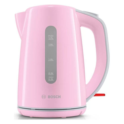 фото Чайник электрический bosch twk7500k, 2200вт, розовый и серый