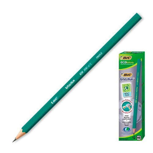 

Карандаш BIC Эколюшен Полоски 8960342, шестигранный, коробка картонная 12 шт./кор., Эколюшен Полоски