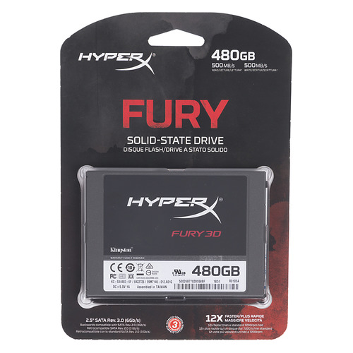 

SSD накопитель KINGSTON Fury 3D KC-S44480-6F 480ГБ, 2.5", SATA III, KC-S44480-6F
