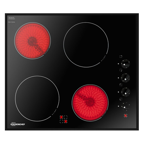 

Варочная панель KUCHENCHEF KHC600S, электрическая, независимая, черный, KHC600S