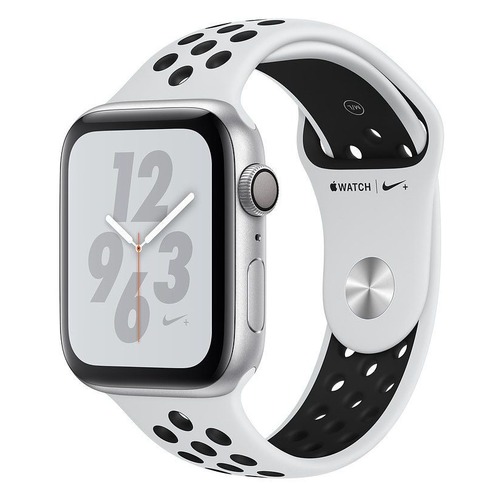 

Смарт-часы APPLE Watch Series 4 Nike+, 44мм, серебристый / платиновый [mu6k2/a]