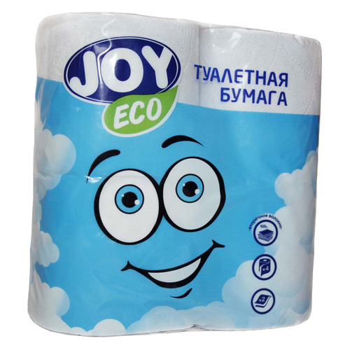 фото Бумага туалетная joy eco, 2-х слойная, 4шт 12 шт./кор.