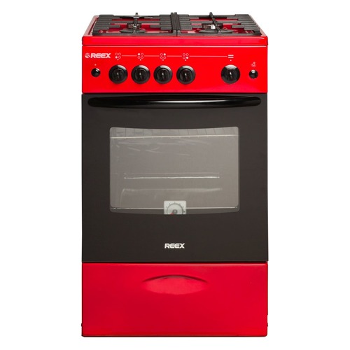 

Газовая плита REEX CG-54997, газовая духовка, без крышки, красный