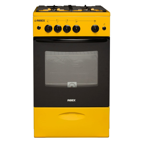 

Газовая плита REEX CG-54997, газовая духовка, без крышки, желтый, CG-54997