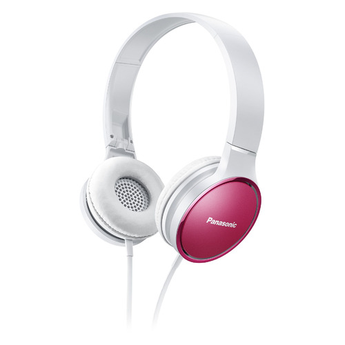 

Наушники Panasonic RP-HF300GC-P, 3.5 мм, накладные, белый/розовый, RP-HF300GC-P