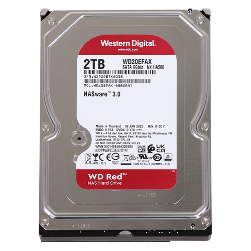 фото Жесткий диск wd red wd20efax, 2тб, hdd, sata iii, 3.5"