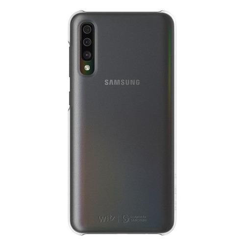 фото Чехол (клип-кейс) samsung wits premium hard case, для samsung galaxy a50, прозрачный/серебристый [gp-fpa505wsbsr]