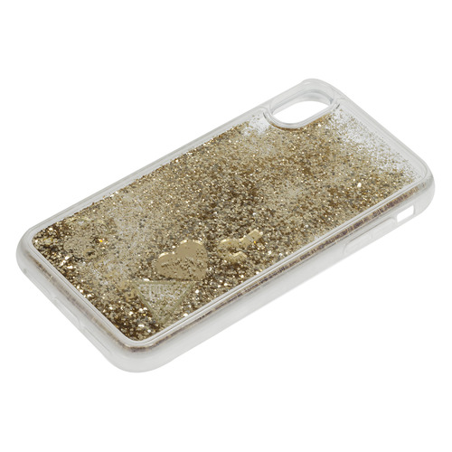 Чехол (клип-кейс) Guess Glitter Gold, для Apple iPhone XS Max, золотистый [guhci65glhflgo]