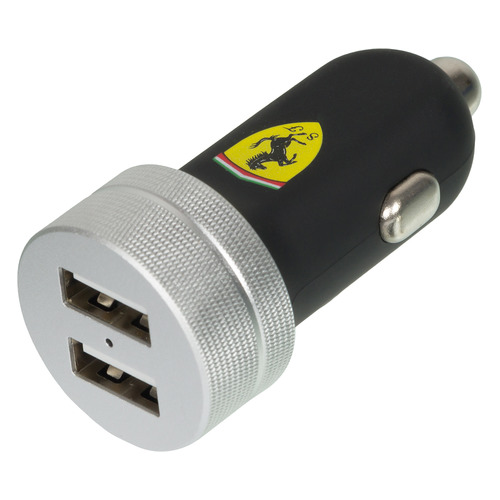 

Автомобильное зарядное устройство Ferrari, USB, 2.1A, черный