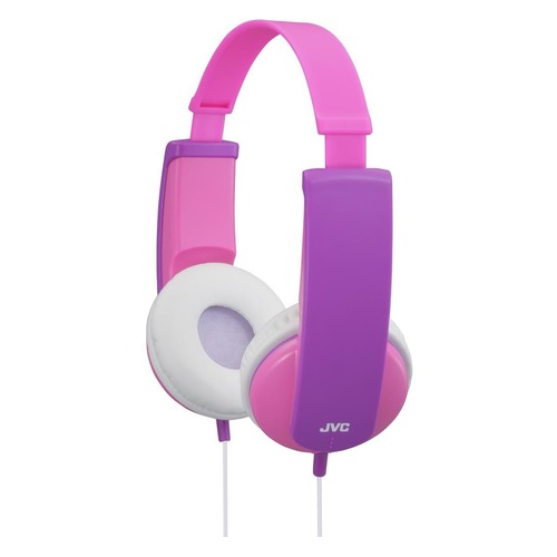 

Наушники детские JVC HA-KD5, 3.5 мм, накладные, розовый/фиолетовый [ha-kd5-p-ef]