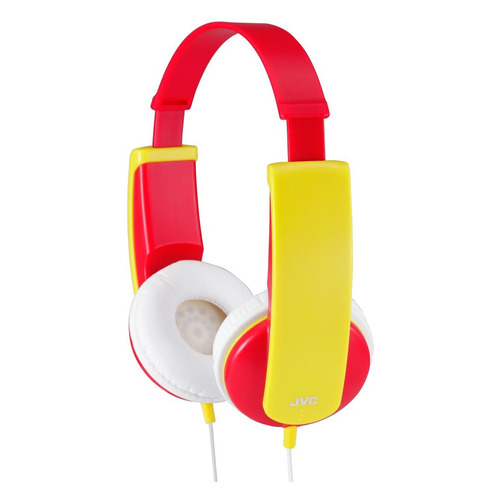 

Наушники детские JVC HA-KD5, 3.5 мм, накладные, красный/желтый [ha-kd5-r-ef]