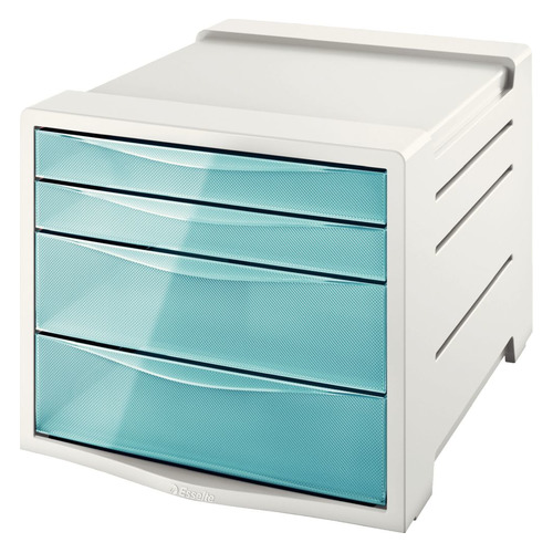 

Бокс для документов ESSELTE Colour'Ice 4 выдвижных ящика, 245x365x285, полистирол, синий [626284]