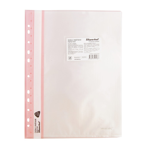 

Упаковка папок-скоросшивателей SILWERHOF 255120-03, A4, полипропилен, розовый 10 шт./кор.