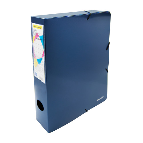 

Упаковка папок архивных SILWERHOF 311917-74, полипропилен, 55мм, A4, синий металлик 5 шт./кор.