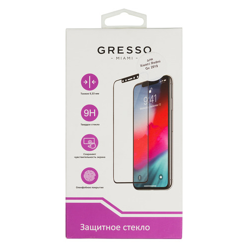 

Защитное стекло для экрана GRESSO для Xiaomi Redmi Go, прозрачная, 1 шт, черный [gr19ptg049]