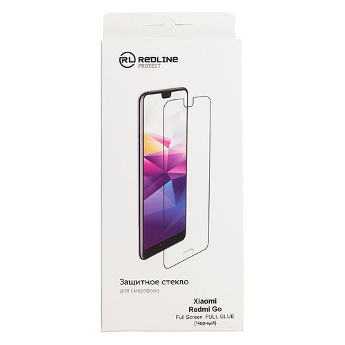 

Защитное стекло для экрана REDLINE для Xiaomi Redmi Go, прозрачная, 1 шт, черный [ут000017456]