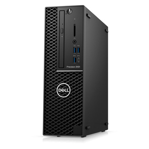 фото Рабочая станция dell precision 3431, intel core i7 9700, ddr4 8гб, 256гб(ssd), nvidia quadro p620 - 2048 мб, dvd-rw, cr, linux, черный [3431-6930]