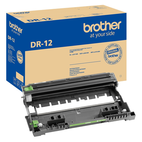 

Блок фотобарабана Brother DR12 ч/б:12000стр. для DCPL2551DN/MFCL2751DW/HLL2371DN Brother, DR12