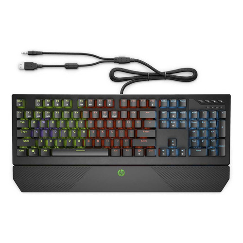 

Клавиатура HP Pavilion Gaming 800, USB, c подставкой для запястий, черный [5js06aa], Pavilion Gaming 800