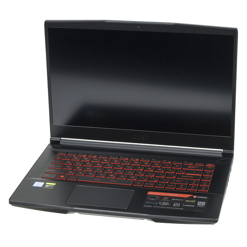 фото Ноутбук msi gf63 thin 9rcx-683xru, 15.6", ips, intel core i7 9750h 2.6ггц, 8гб, 256гб ssd, nvidia geforce gtx 1050 ti - 4096 мб, free dos, 9s7-16r312-683, черный