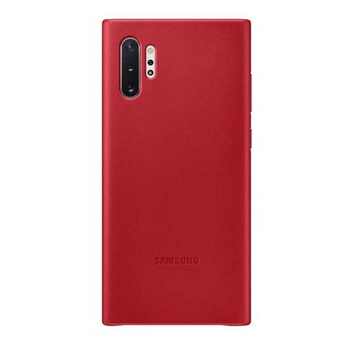 

Чехол (клип-кейс) SAMSUNG Leather Cover, для Samsung Galaxy Note 10+, красный [ef-vn975lregru]