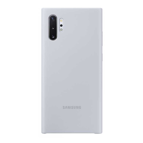 

Чехол (клип-кейс) SAMSUNG Silicone Cover, для Samsung Galaxy Note 10+, серебристый [ef-pn975tsegru]