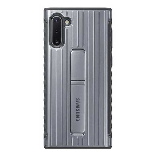 фото Чехол (клип-кейс) samsung protective standing cover, для samsung galaxy note 10, серебристый [ef-rn970csegru]