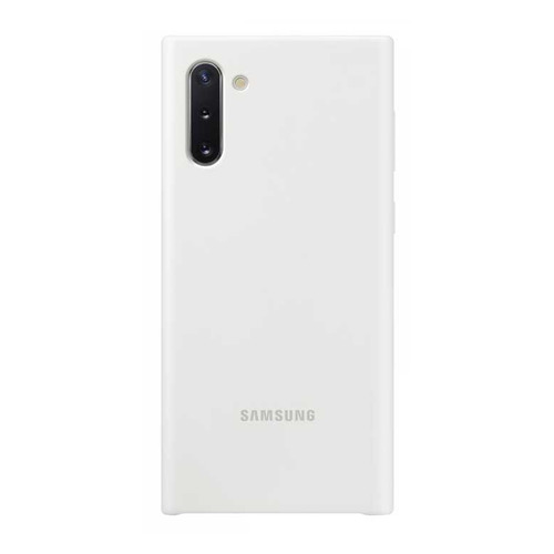 фото Чехол (клип-кейс) samsung silicone cover, для samsung galaxy note 10, белый [ef-pn970twegru]