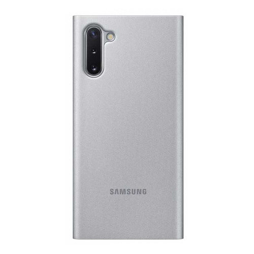 фото Чехол (флип-кейс) samsung clear view cover, для samsung galaxy note 10, серебристый [ef-zn970csegru]