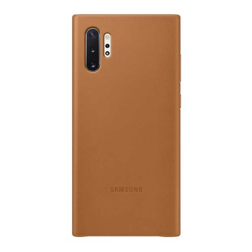 

Чехол (клип-кейс) SAMSUNG Leather Cover, для Samsung Galaxy Note 10+, бежевый [ef-vn975laegru]