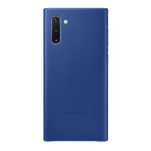 фото Чехол (клип-кейс) samsung leather cover, для samsung galaxy note 10, синий [ef-vn970llegru]