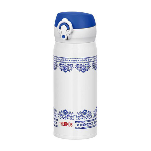 фото Термос thermos jnl-402, 0.4л, белый/ синий